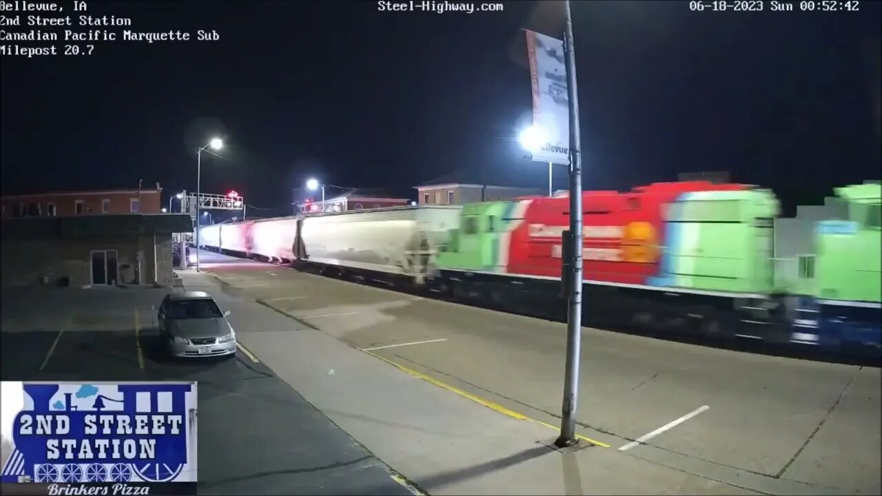 SB CPKC 260 Manifest with CP 1001& 1002 along the Marquette, Davenport and Ottumwa Sub on 6-17/18-23