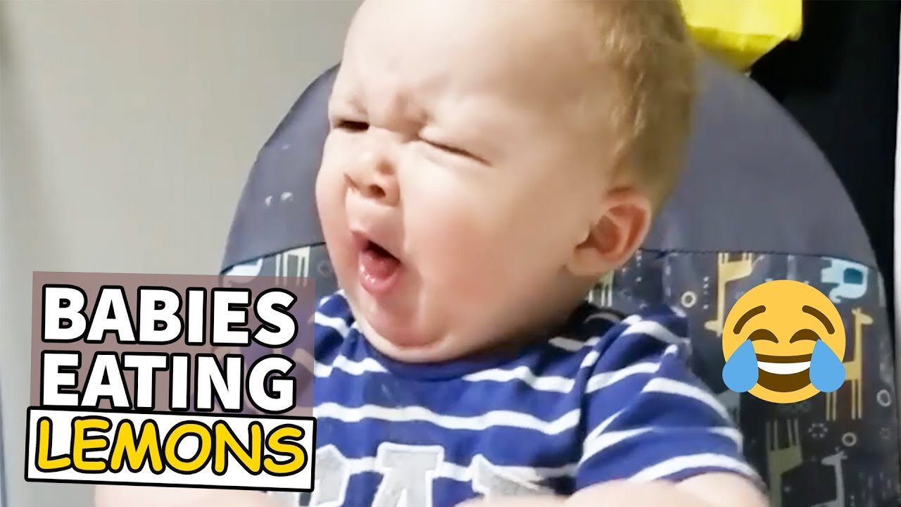 Funny Expressions Of Babies When They Eat Lemons