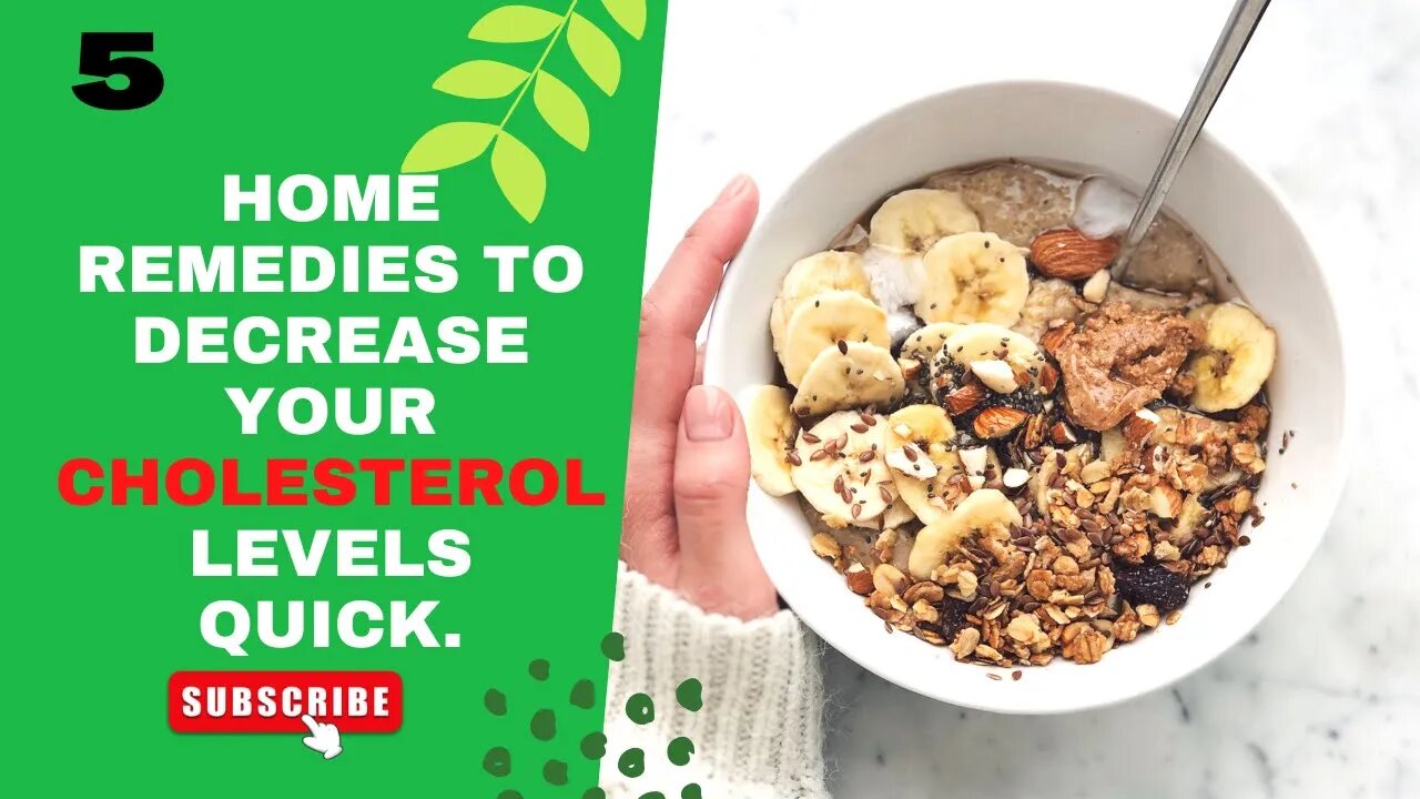 5 Home Remedies to Decrease Your Cholesterol Levels Quick.