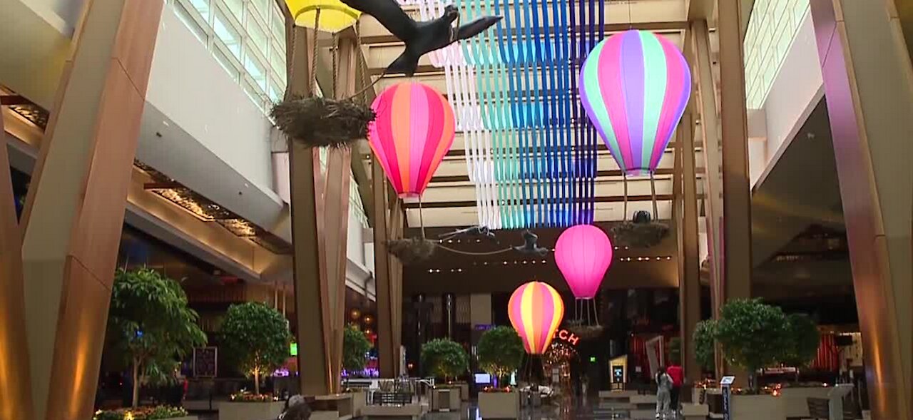 Aria Resort and Casino puts up spring display in lobby