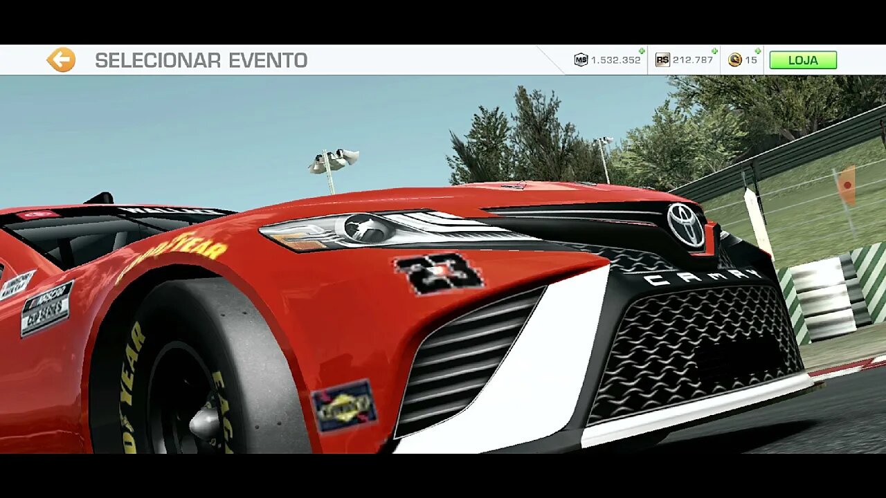 GUIGAMES - Real Racing 3 - NASCAR - TOYOTA CAMRY RACING 23 Richmond 12 competidores - 1º lugar