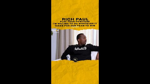 @richpaul Play your position! I’m willing to do whatever it takes for our team to win