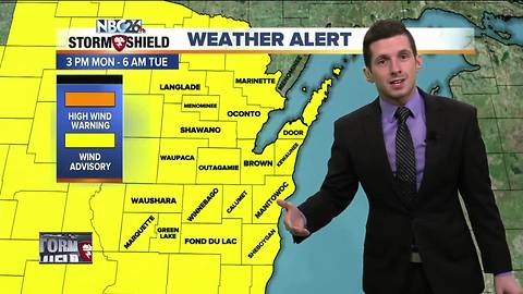 Strong winds later today into tonight