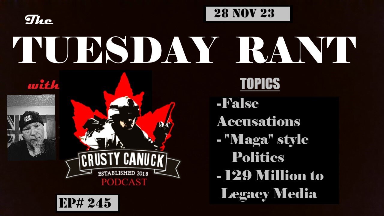 EP#245 Tuesday Rant False Accusations/”Maga” Style Politics/ 129 Mill. to Legacy Media