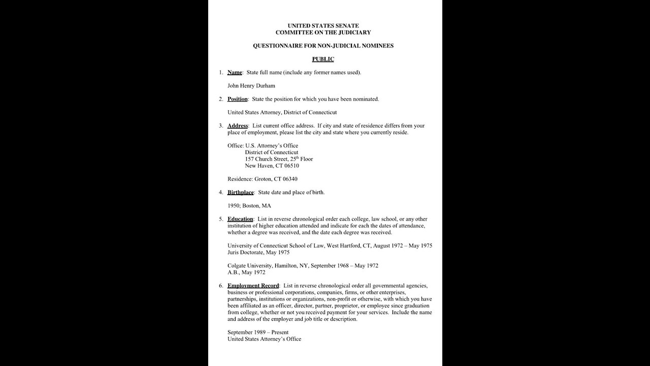 John Durham appearing on telegram, letting us know he is still working for us-JUSTICE