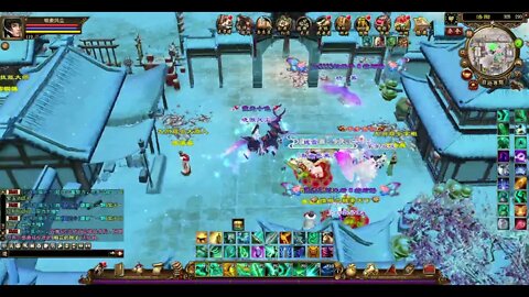 新天龍八部 online game - 圣诞节骑紫电逛下雪的洛阳! 还有圣诞老人!