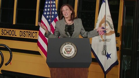 Kamala Harris - "raise your hand if you love a yellow school bus" + Joe Biden interview