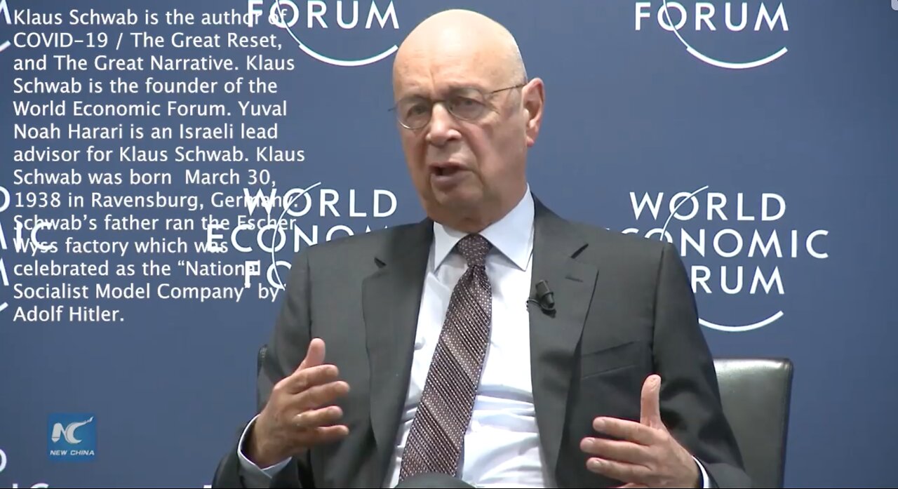 The Great Reset | Klaus Schwab and Yuval Noah Harari "I Am Convinced That We Will Destroy Alot of Employment, Just Look At the Bank Employees and So On...If You Are Left Behind They Won't Even Need You As a Serf or a Slave."