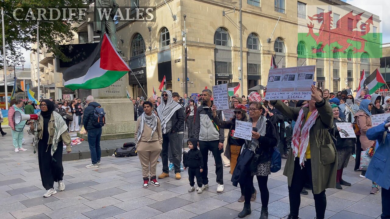 March For Palestine X Black Power, High Street Cardiff