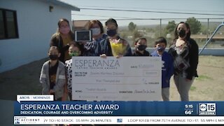 Esperanza Teacher Award goes to Hayden-Winkelman teacher