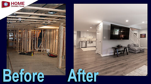 AWESOME Basement Renovation with Full Kitchen, Custom Booth Seating and More