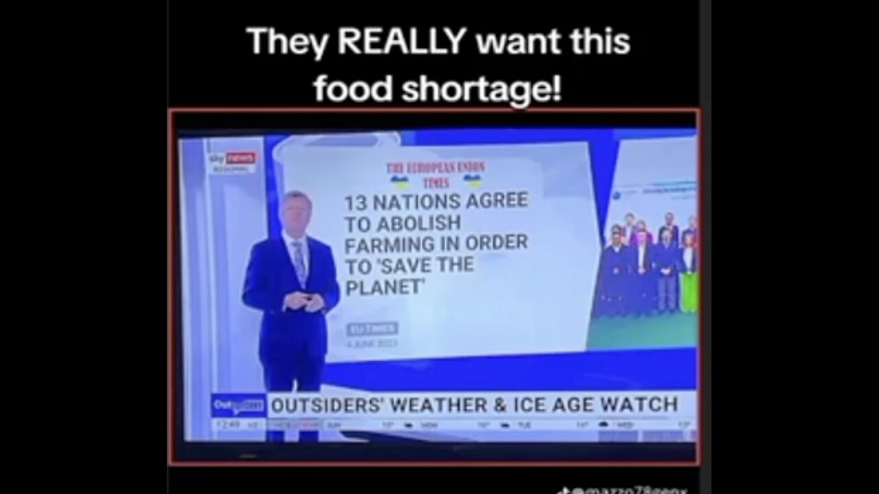 13 nations agree to stop farming to save the planet. Are they NUTS ?