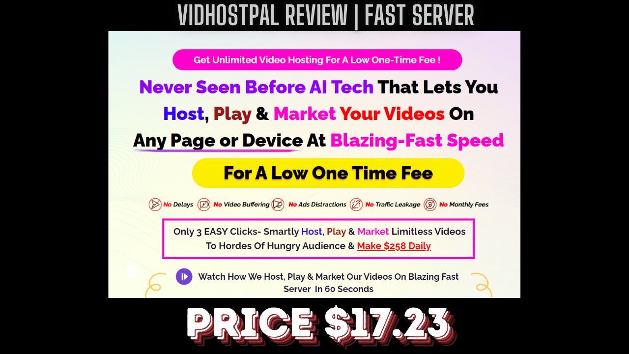 VidHostPal Review | Fast Server, Review Warriorplus