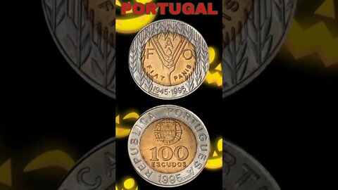 Portugal 100 Escudos 1995.#shorts #coinnotesz