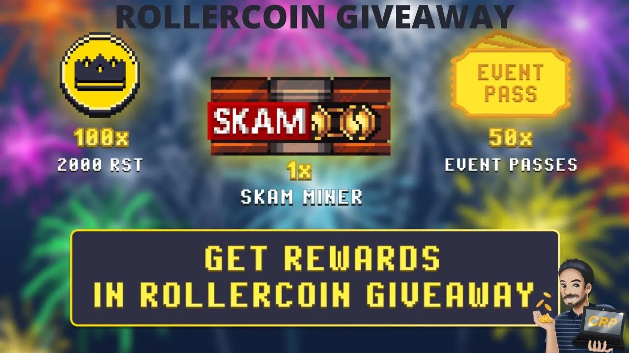 ROLLERCOIN GIVEAWAY 3M - Sorteio em comemoração aos mais de 3 milhões de usuários