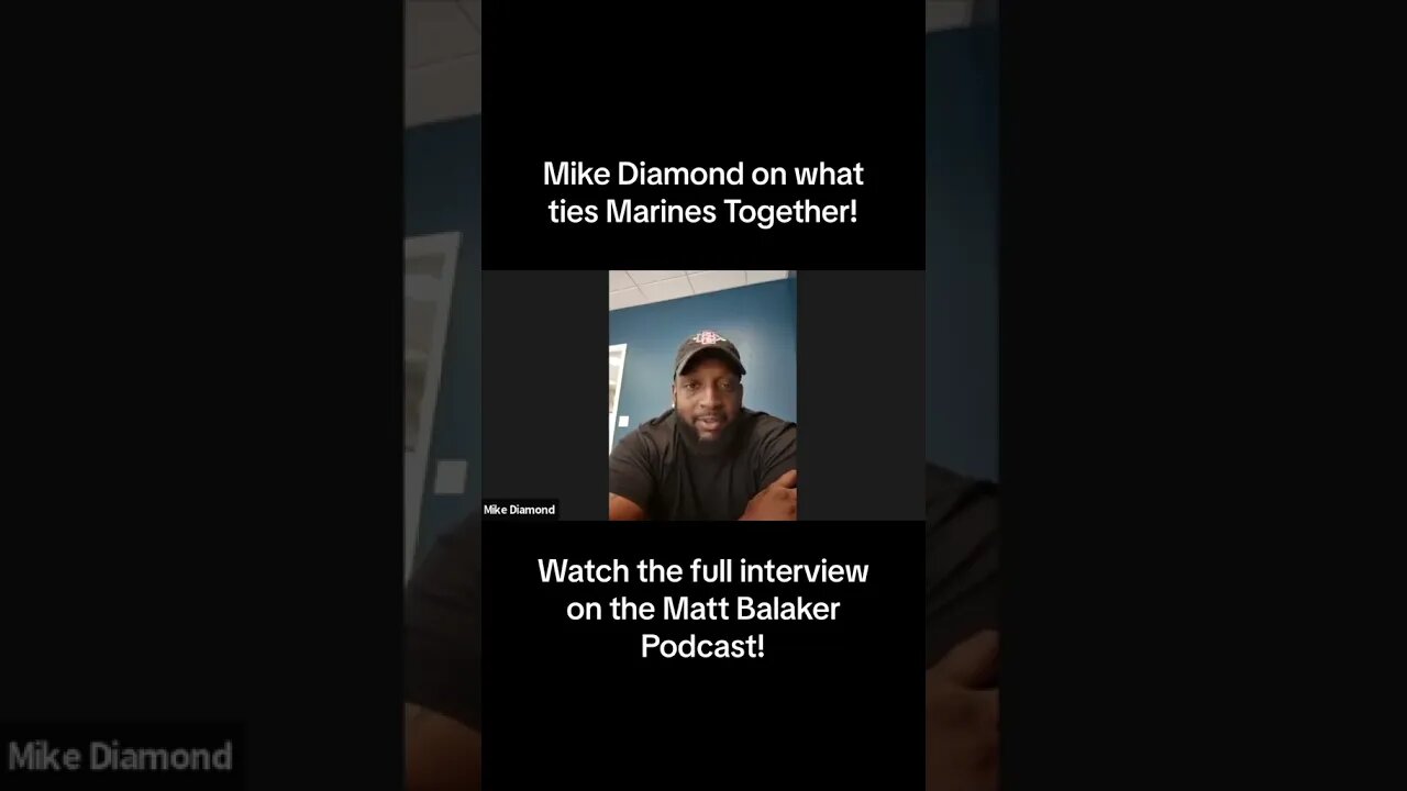 Comedian Mike Diamond on what Ties Marines Together #shorts