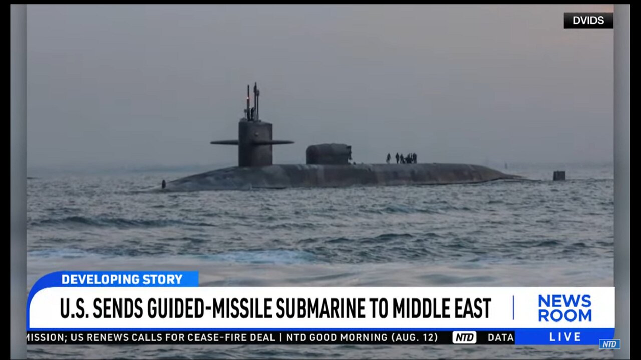 U.S. SENDS GUIDED MISSLE SUBMARINE TO MIDDLE EAST