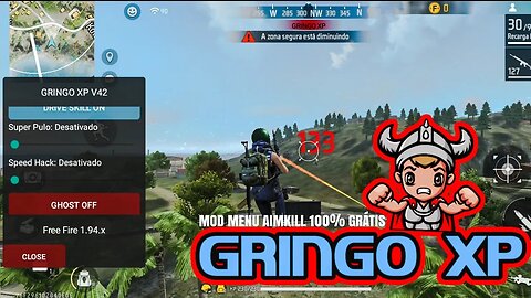 MOD MENU GRINGO XP AIMKILL RANK+FLY MOD MENU FREE FIRE HACK FREE FIRE ATUALIZADO HACK GRINGO XP FF