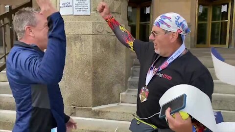 Man runs 310 miles to Buffalo for children fighting congenital heart disease