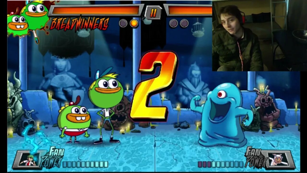 B.O.B. The Monster VS Breadwinners In A Nickelodeon Super Brawl 3 Battle With Live Commentary