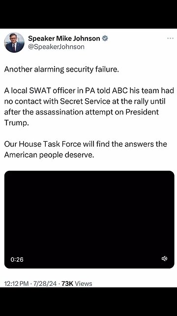 Another alarming security failure. A local SWAT officer in PA told ABC his team had no contact wit