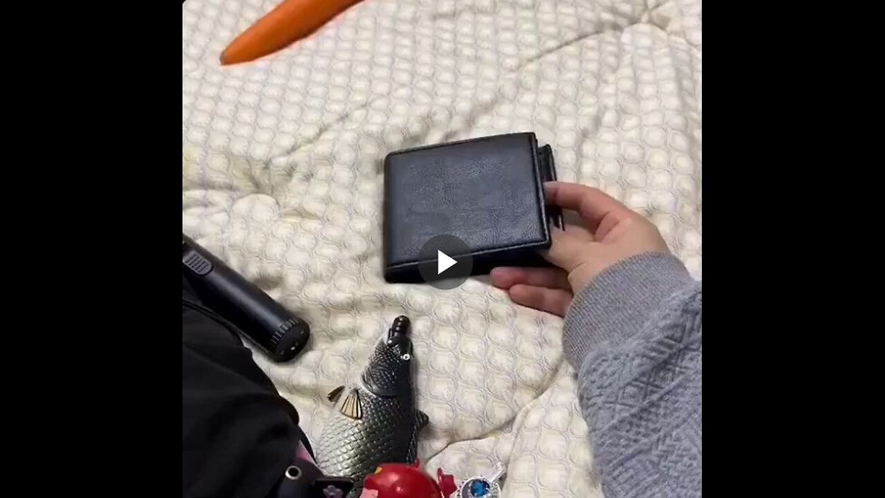 He has an interesting lighter collection.