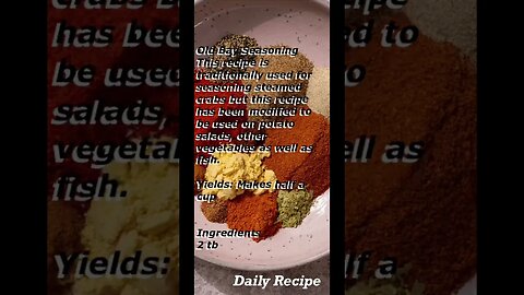 Daily recipe: Old Bay seasoning mix