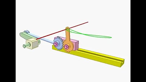 2831 Gear slider crank mechanism 1