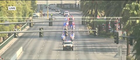 Remembering Lt. Lloyd: Motorcade passes through the Las Vegas Strip