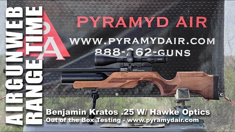 AIRGUN RANGE TIME - Benjamin Kratos .25 - Awesome wood stock, Solid build quality, Fun to shoot!