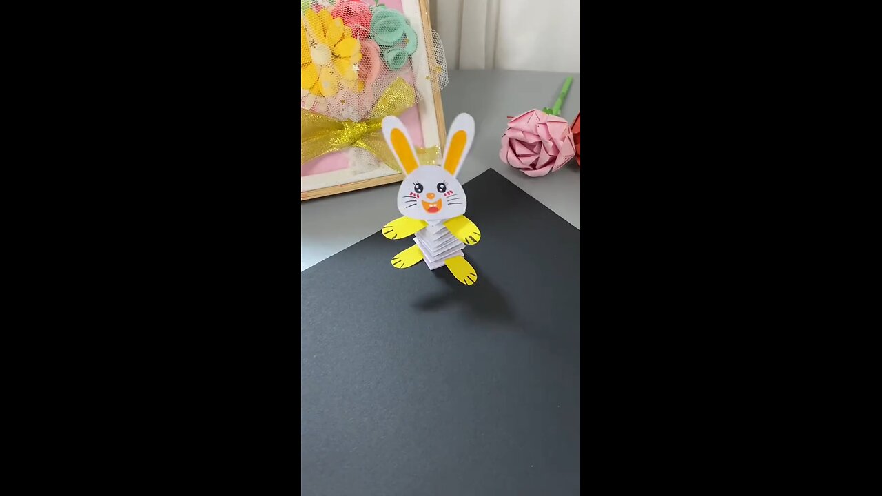 A few simple steps to make fun homemade toy bouncing bunny with your child#ParentchildHandicraft