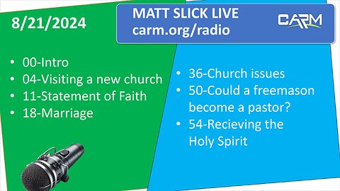 Matt Slick Live, 8/21/2024