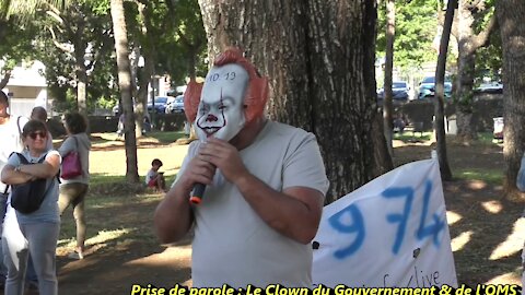 Prise de parole du Clown du Gvt et de l'OMS - Appel du 18 juin 2021 de la Préfecture de La Réunion