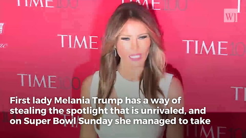 The Outfit Melania Trump Wore for the Super Bowl Showed Which Team She Was Rooting For