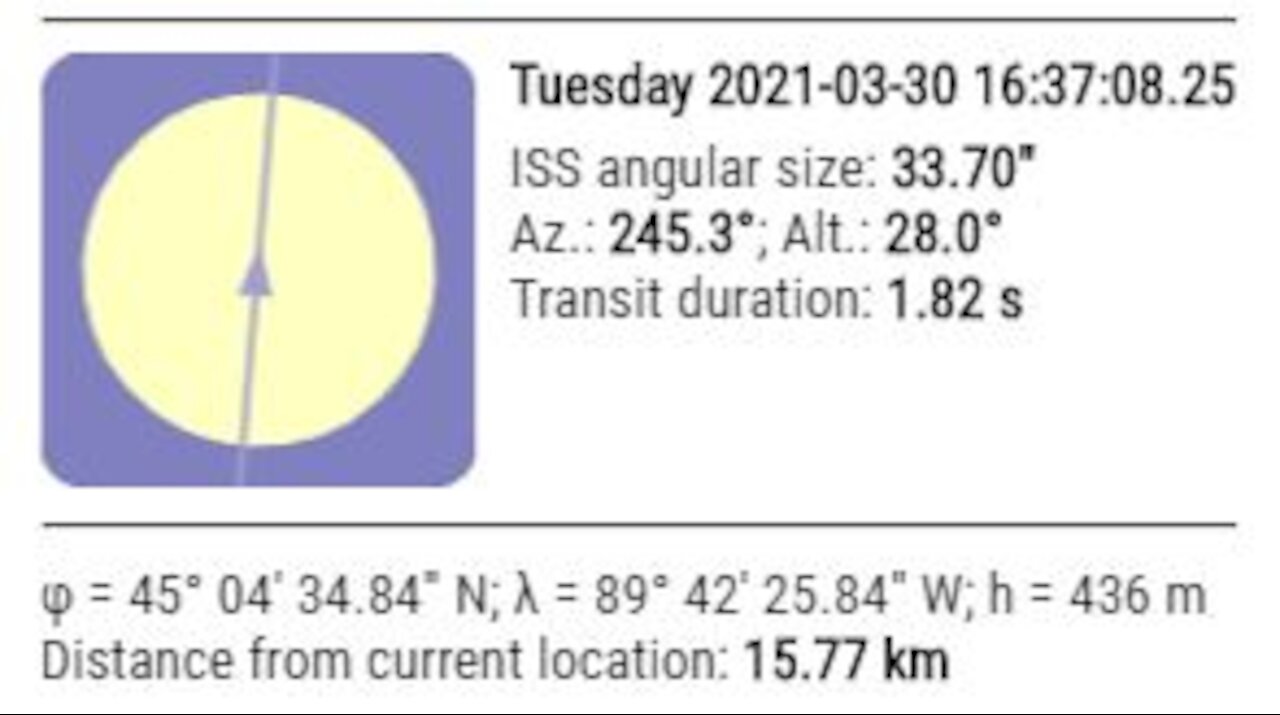 Solar transit 03-30-21