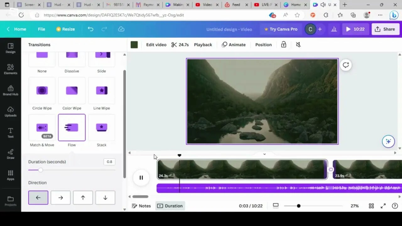 Creating a Captivating Video with Canva Choosing Scenes and the 'Excellent Plug' Instrumental