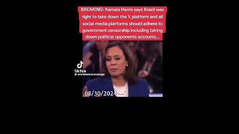 Kamala Backs Brazil's Move to Ban X; May Do the Same if Elected