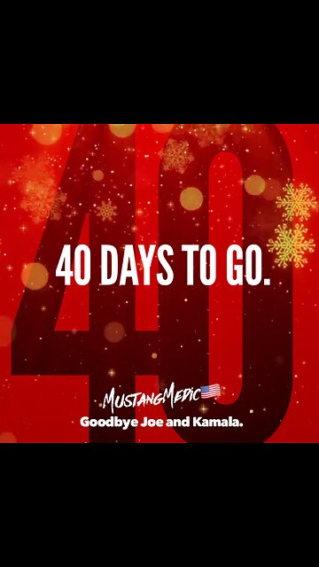 We only have 40 days left of being weak, inept and confused.