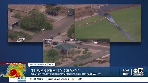 Clean-up efforts underway after storm slams East Valley