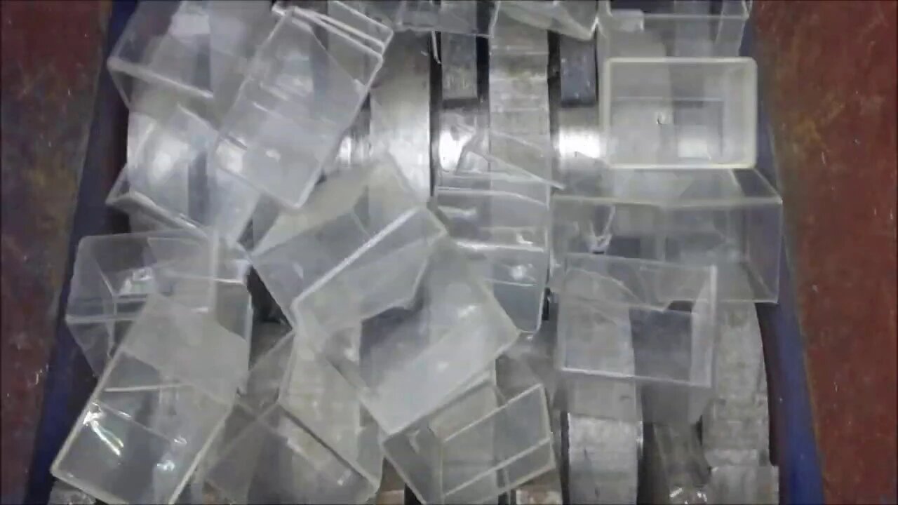 Shredding plastic boxes, crazy sound