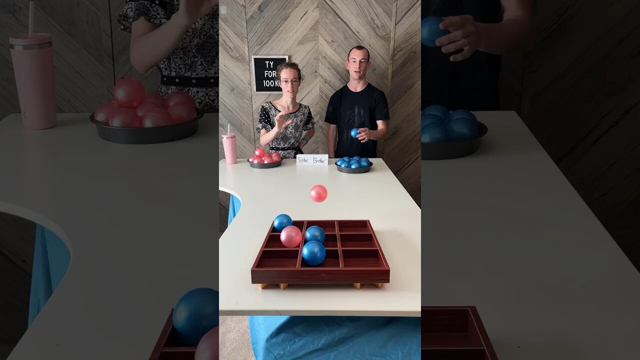 Sibling Challenge 😱 Ball Toss Tic-Tac-Toe