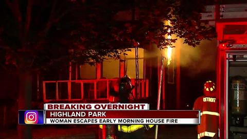 Woman escapes early morning house fire in Highland Park