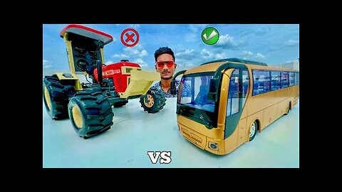 RC Swaraj 855 Tractor Vs RC Big Luxury Bus - Chatpat toy TV