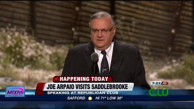 Arpaio makes campaign stop in Saddlebrooke