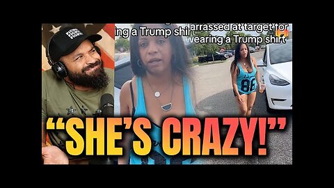 Crazy Black Woman Goes After Man Wearing Trump Shirt At Target