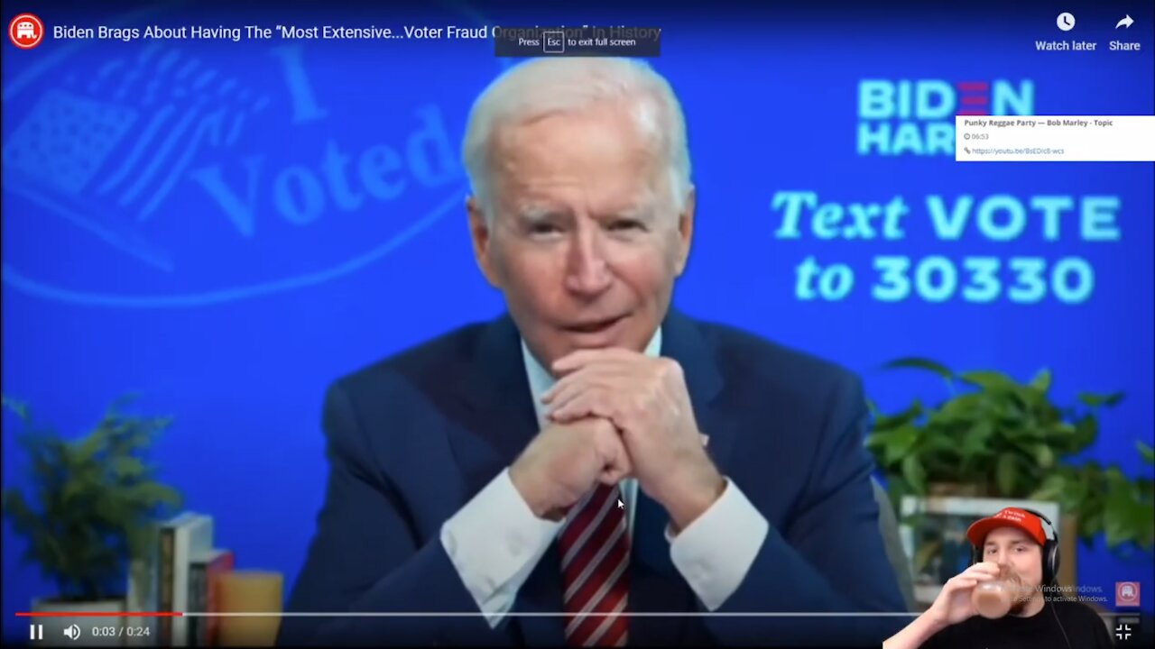 Joe Biden Admits to Voter Fraud Organization