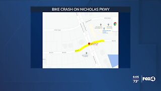 Bike crash on Nicholas Parkway in Cape Coral