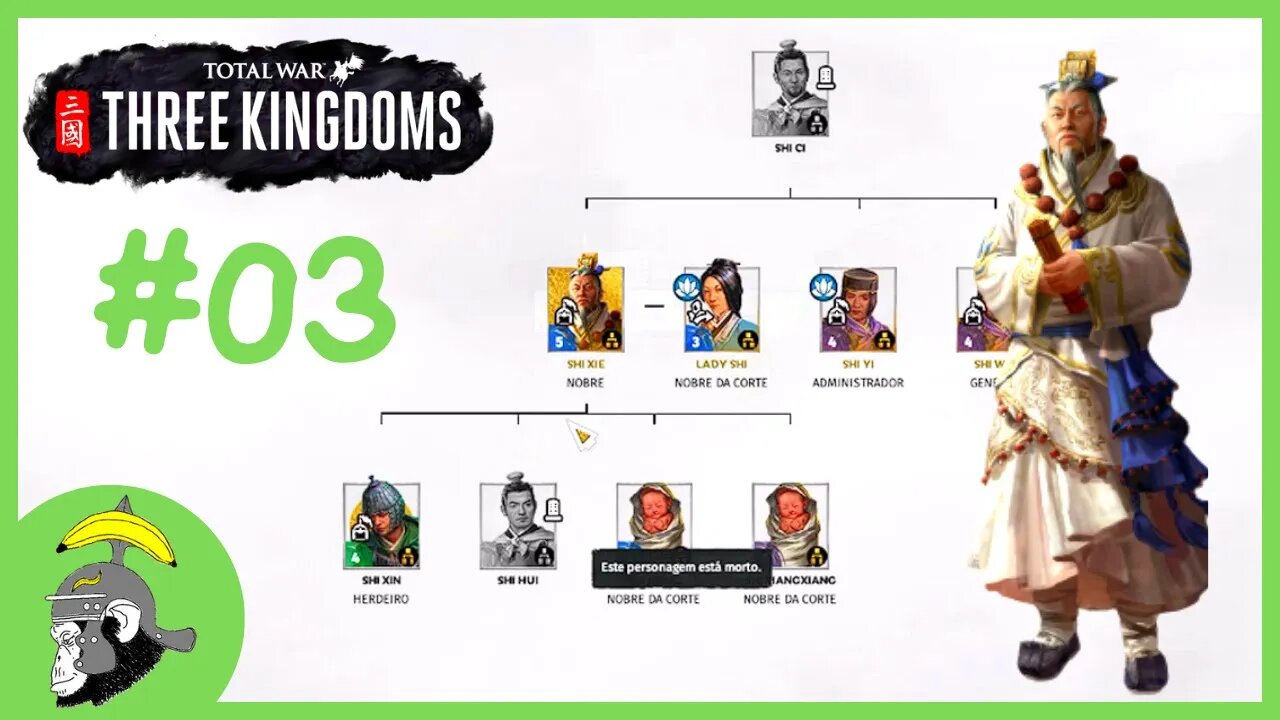 ESMAGADO !! Por Elefantes : Total War Three Kingdoms Shi Xie | Gameplay PT-BR Parte 03