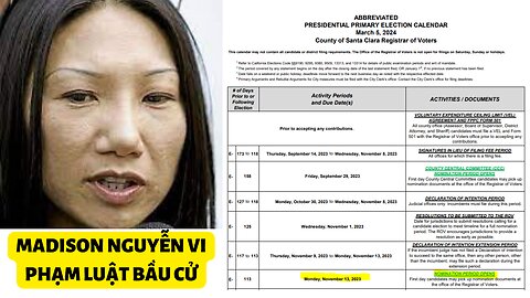 Tin 28/6/2023 Madison Nguyễn Vi Phạm Luật Bầu Cử