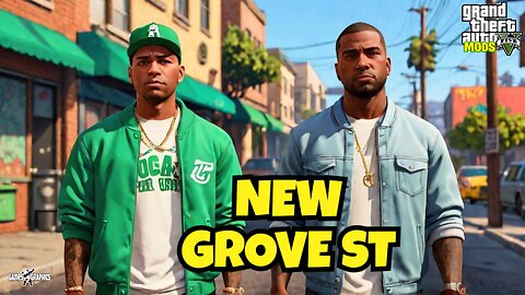 Franklin & CJ New Grove St - GTA 5 (Real Life Mods) #275